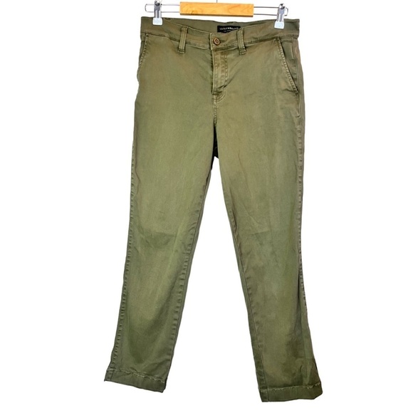 LUCKY BRAND Khaki Green Pants  Size 4/27 - Picture 1 of 6